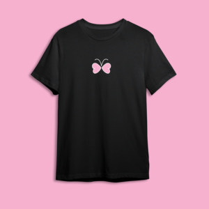 Футболка Метелик від Hipsters.ua — унісекс біла або чорна футболка з принтом метелика