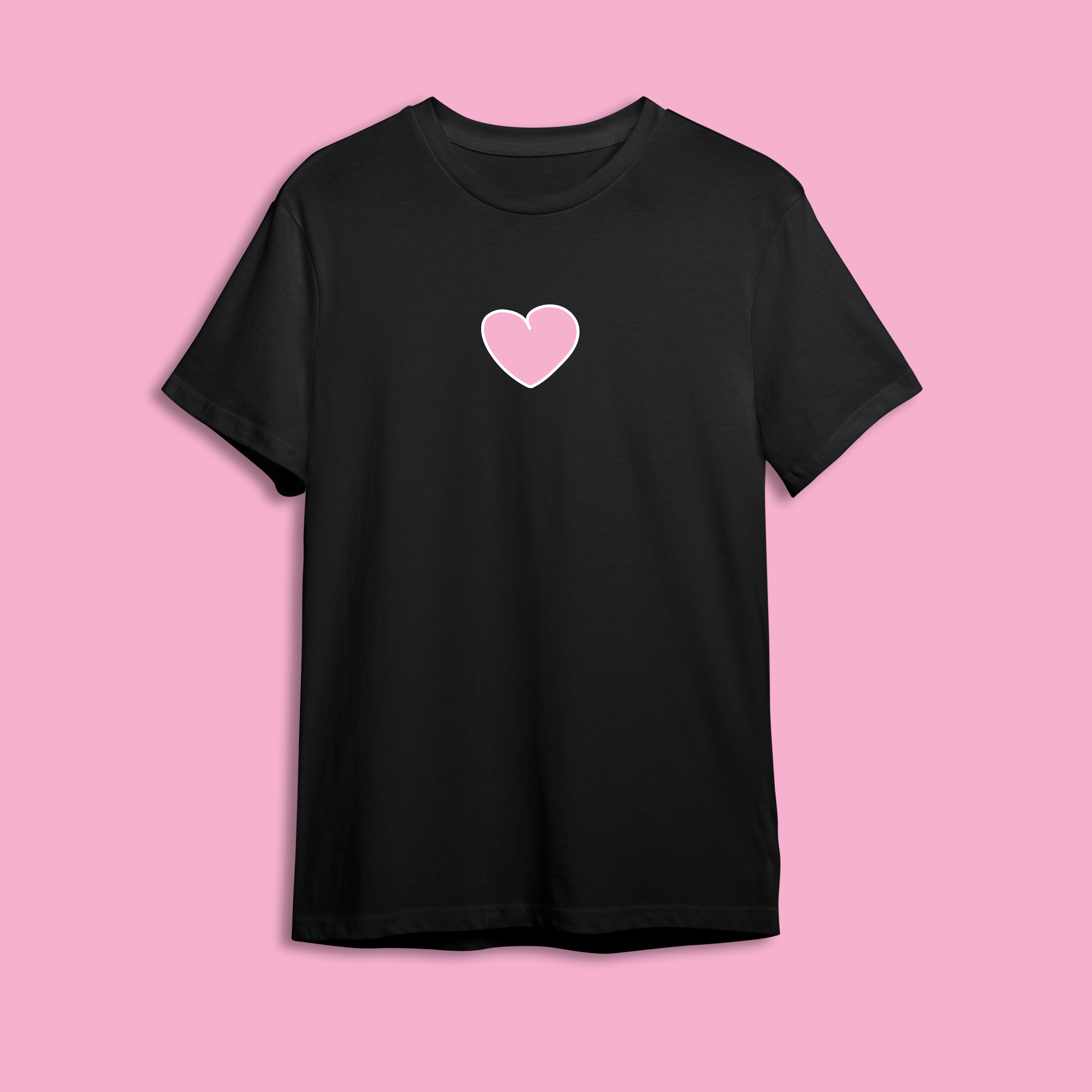 Футболка Сердечко від Hipsters.ua — біла або чорна унісекс футболка з принтом у формі серця