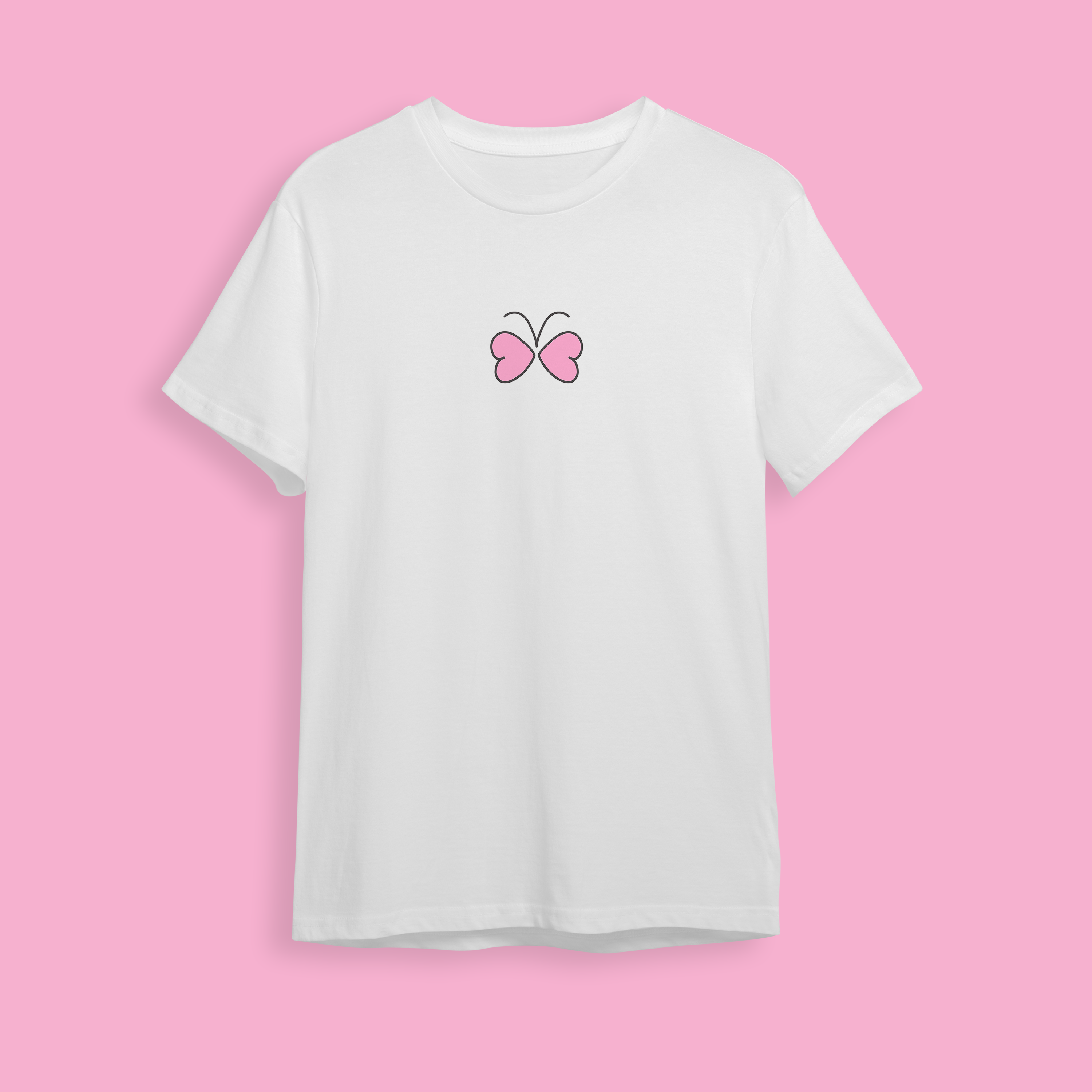 Футболка Метелик від Hipsters.ua — унісекс біла або чорна футболка з принтом метелика