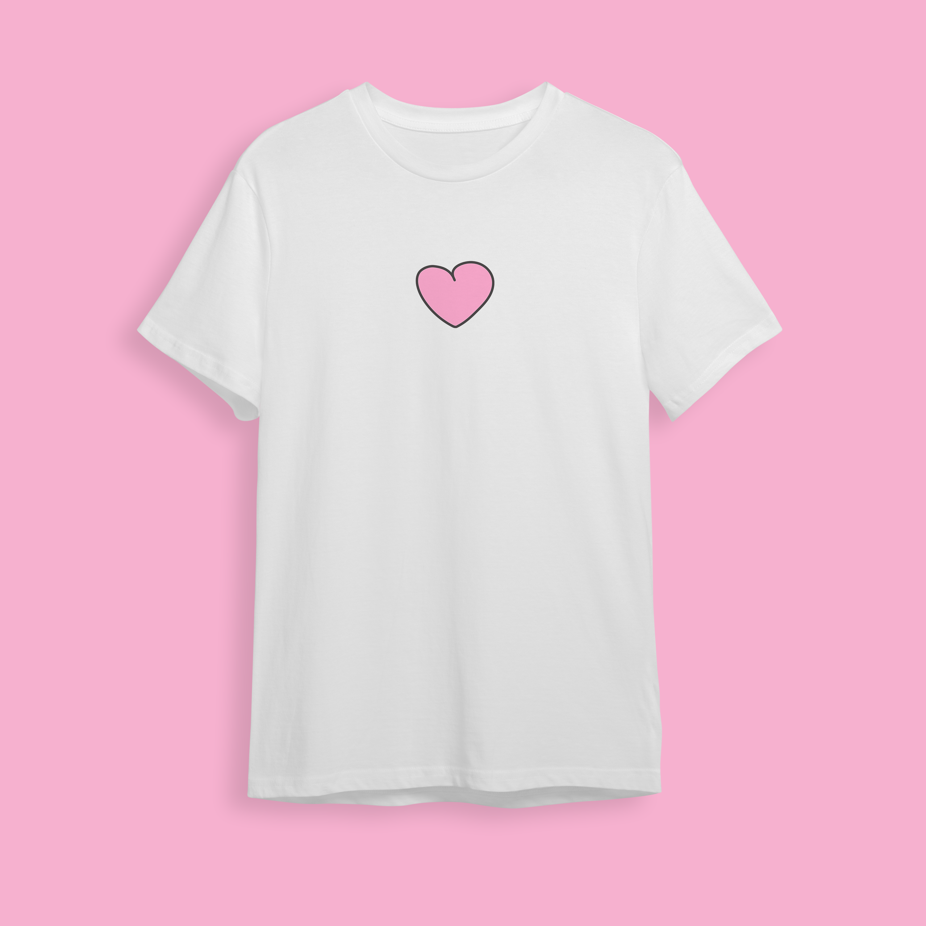 Футболка Сердечко від Hipsters.ua — біла або чорна унісекс футболка з принтом у формі серця